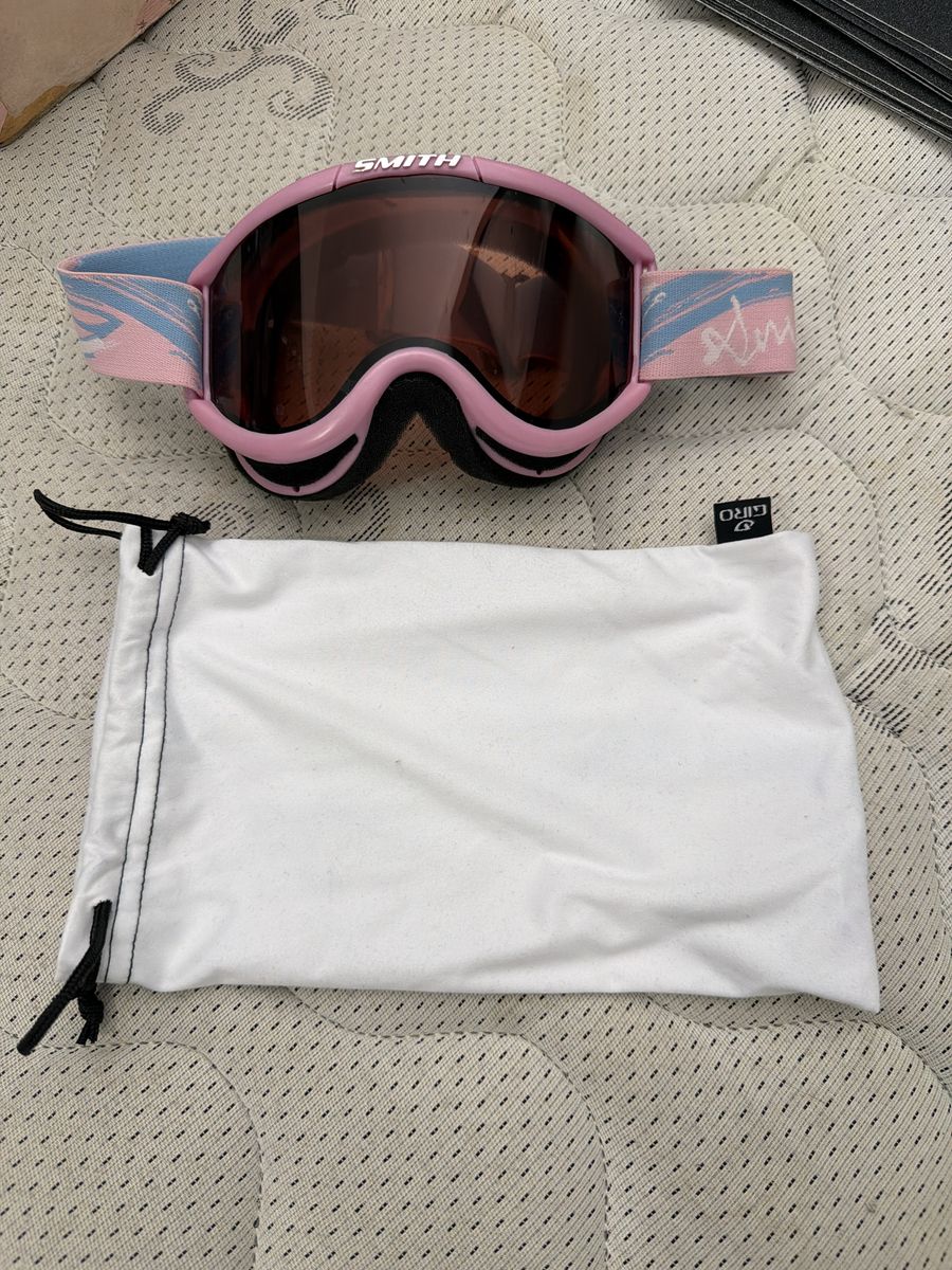 Smith Optics Pink Snow Goggles with Brown Lens - Girls' Ski/Snowboard Eyewear with Giro Pouch