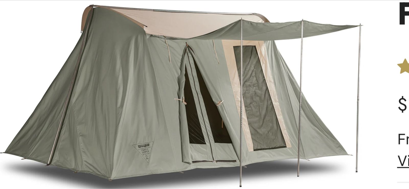 Springbar Tent 10x14. Best tent made.