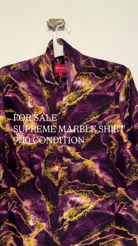 SUPREME SILK MARBLE SHIRT