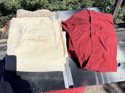 Drop clothes 12 total. 7 canvas and 5 cloth 5.00 ea