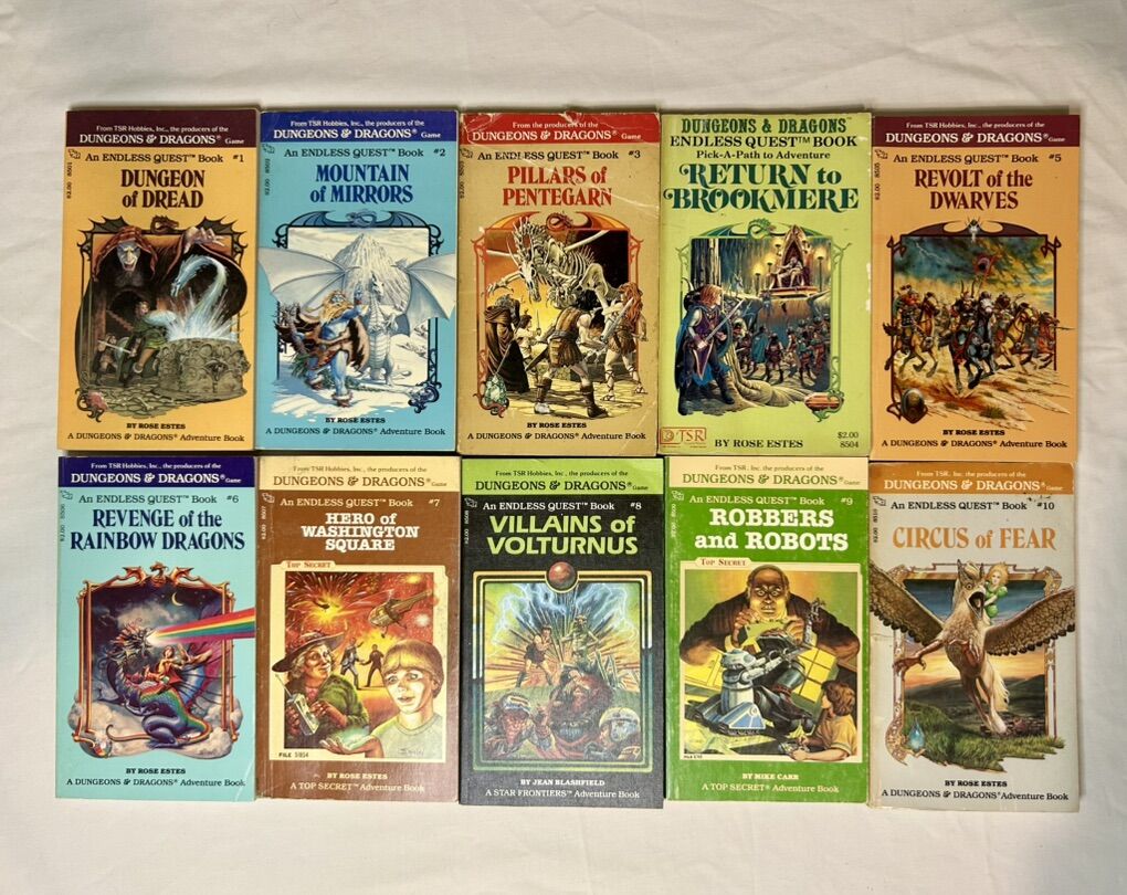RARE 80s D&D Endless Quest Books Collection #1-10