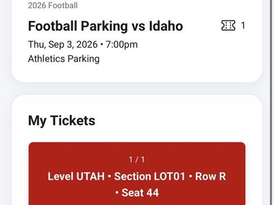 Utah vs Idaho Football Parking Pass - Lot 1 (Signature Lot)