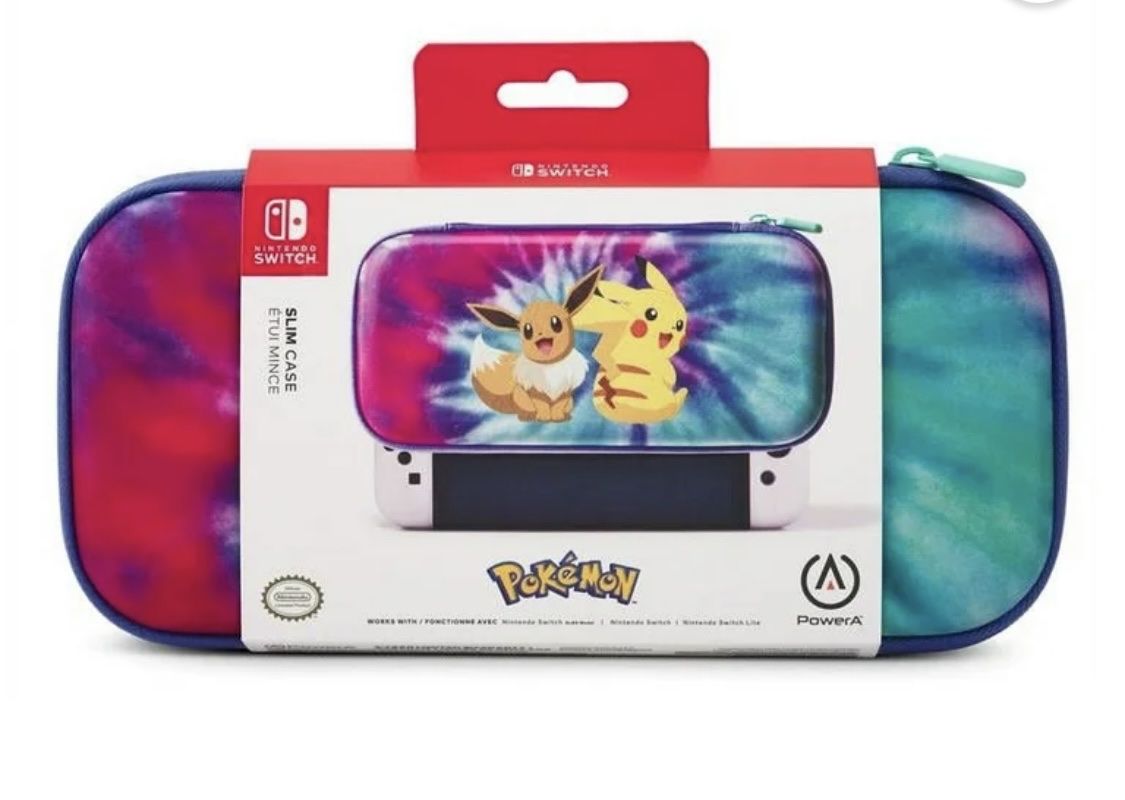 PowerA Nintendo Switch Slim Case - Pokémon Pikachu & Eevee Tie-Dye - Official Licensed Product