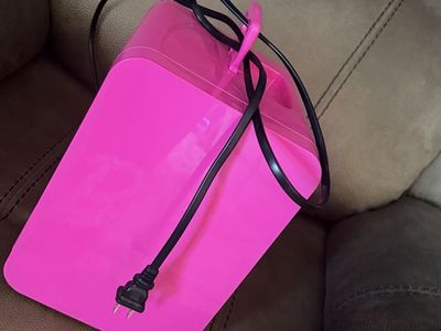 Barbie Iconic Pink Mini Beauty Fridge Portable Cooler
