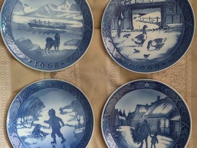 4 Royal Copenhagen Christmas Plates