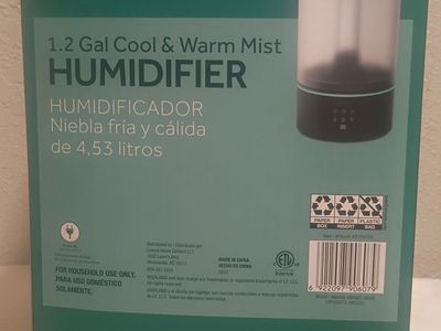 NEW Highland 1.2 Gal Cool & Warm Mist Tabletop Humidifier 600 Sq Ft 5106428