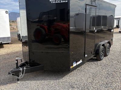 7.5x16 Look Element SE Enclosed Cargo Trailer - 7'0" Interior - 7K GVWR - Alloy Wheels, Black Out Package, Rear Spoiler w/ Load