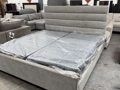 Bed King Size with spring box Fabric