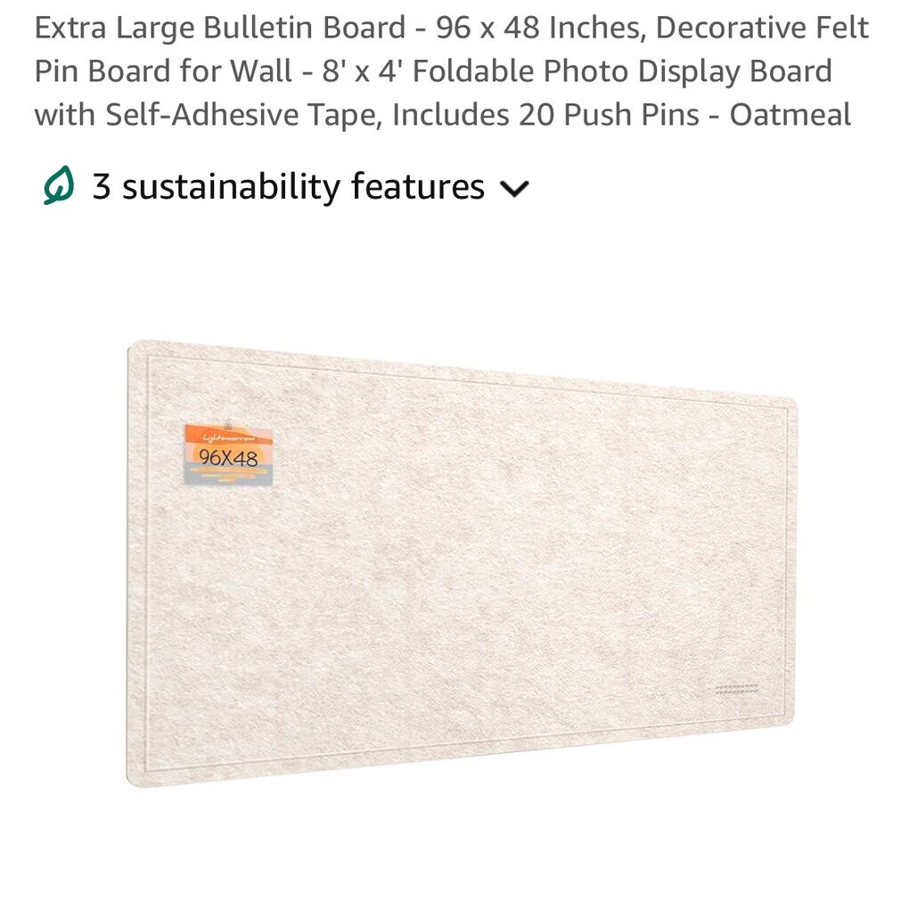 Extra Large Bulletin Baord 96x48 inches, Brand New