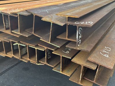 Bargain Priced Beams!! Surplus Steel Wide Flange Beam 6" x 15# x40' lengths - $419.95 each