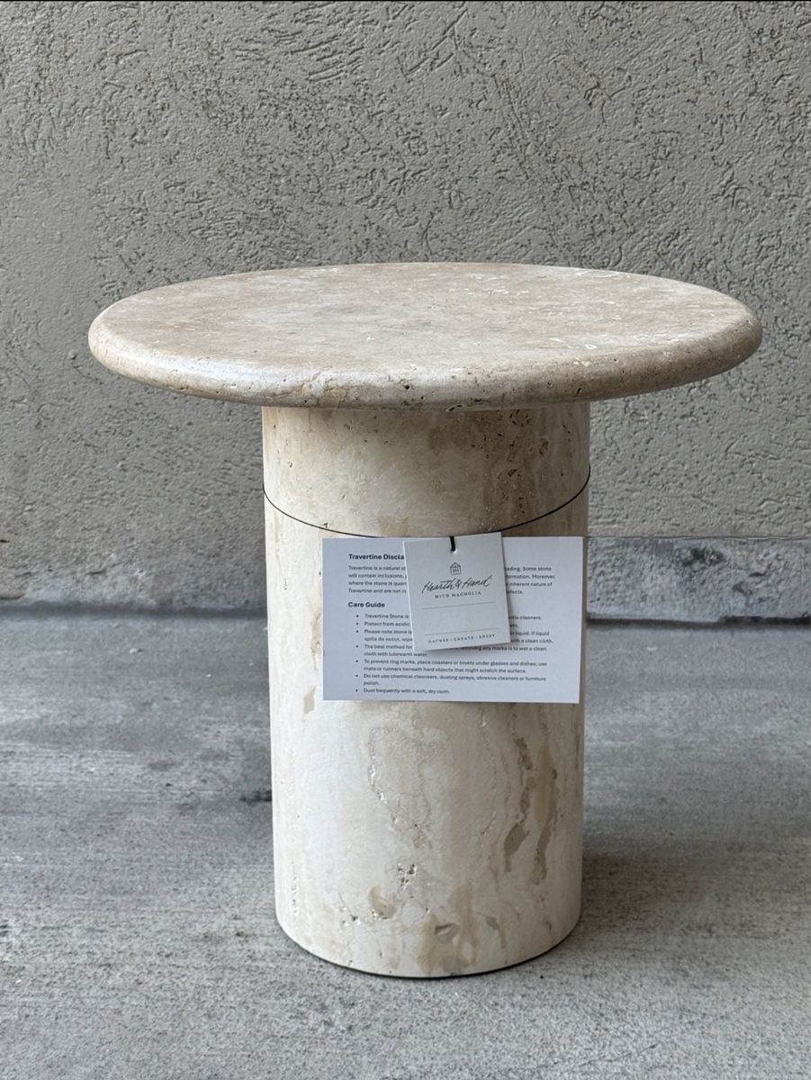 Hearth & Hand With Magnolia Travertine Stone Table