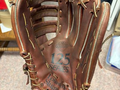 Adult baseball mitt and balls, Louisville Slugger