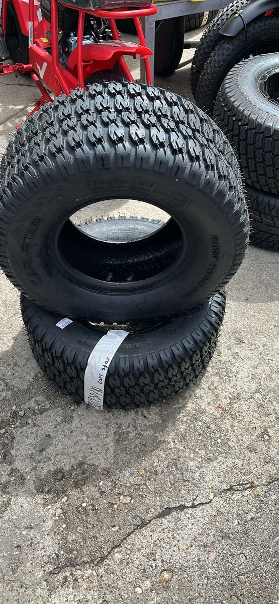 22X9.50-10 NEW CARLSTAR TURF TRAC PAIR OF TIRES