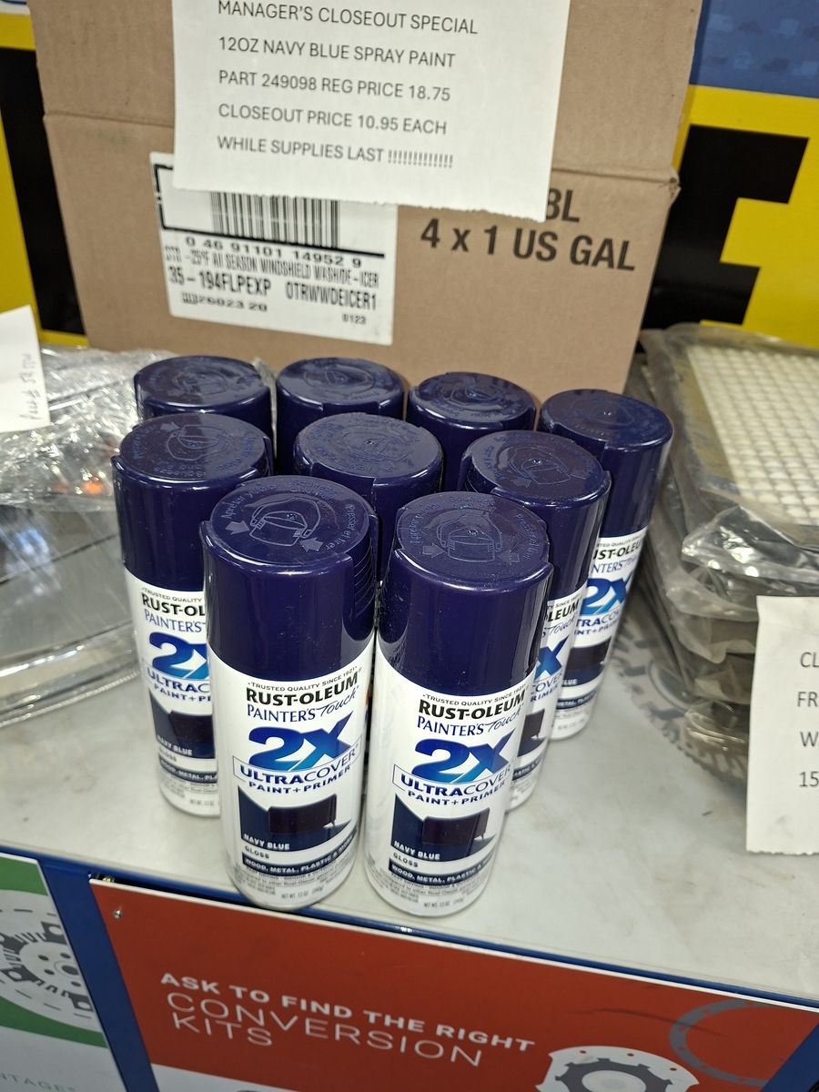 CLOSEOUT NAVY BLUE SPRAY PAINT