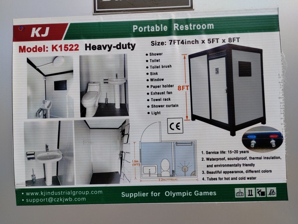 All metal portable restroom model k 1522
