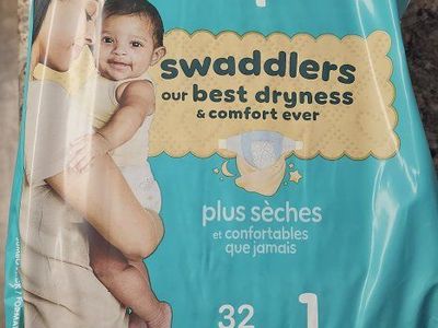 Pampers Swaddlers & Huggies Little Snugglers Diapers - Size 1 (8-14 lbs) - 64 Diapers Total