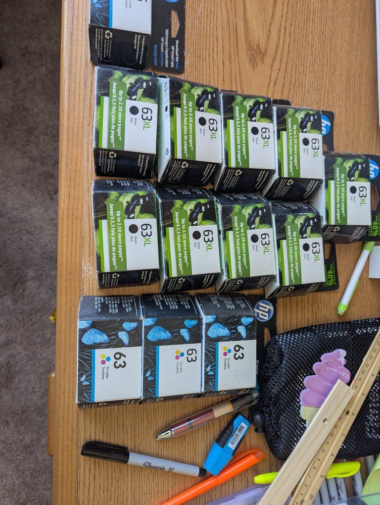 HP ink 65XL and 63XL