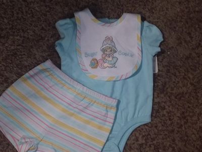 3 PIECE PRECIOUS MOMENTS SHORTS SET...6-9 MOS.