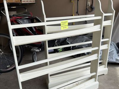 2 Matching Pottery Barn Kids Bookcases, White, 5-Tier