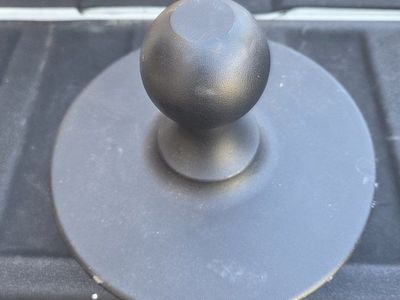 Gooseneck Trailer Hitch Ball with Base Plate Black