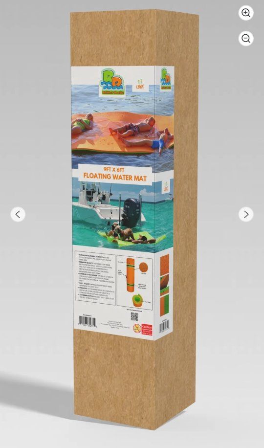 Rubber Dockie 9ft x 6ft Floating Water Mat 1 3/8in Thick Foam Lily Pad