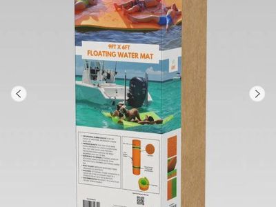 Rubber Dockie 9ft x 6ft Floating Water Mat 1 3/8in Thick Foam Lily Pad