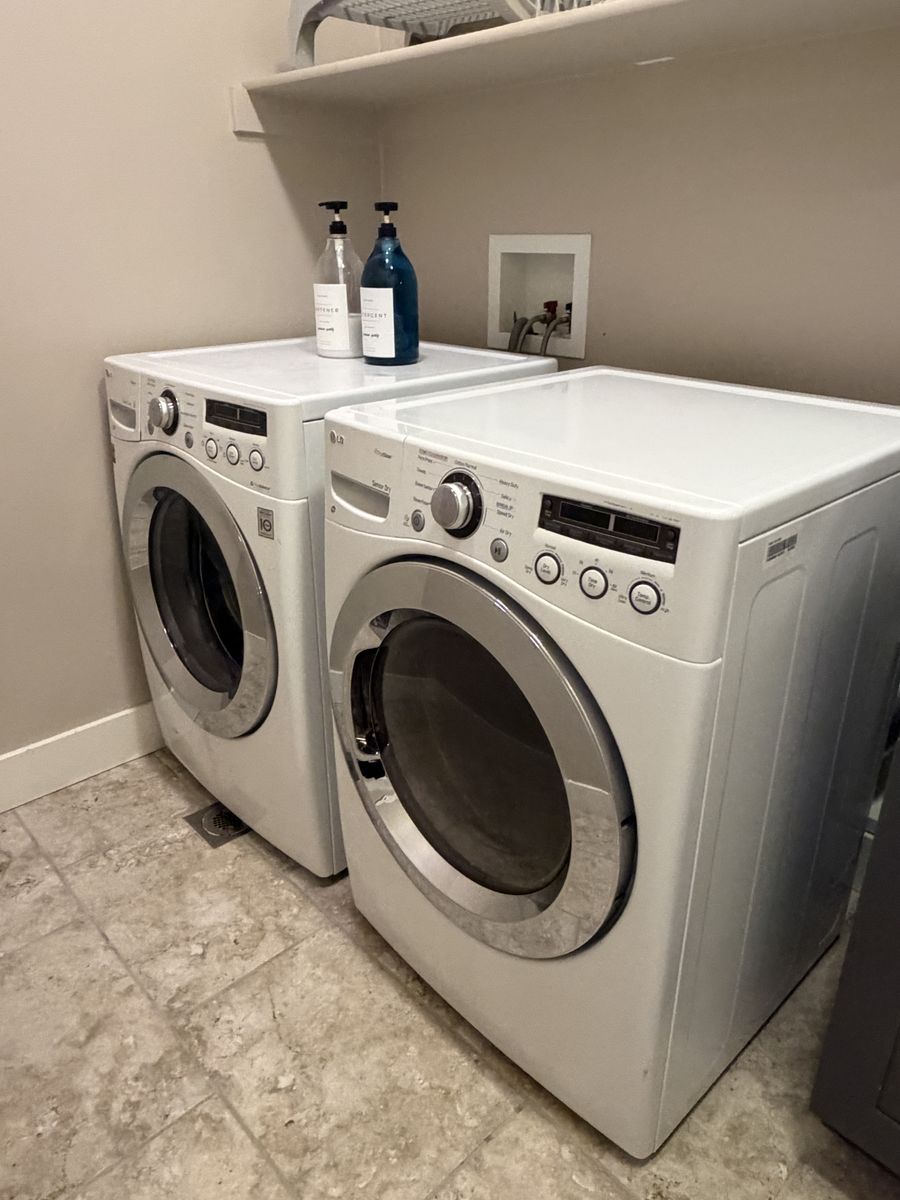 LG Front Load Steam Washer & Electric Dryer Set - White