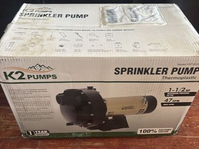 K2 Pumps 1.5 HP Thermoplastic Sprinkler Pump, 115/230V, 47 GPM Max Flow, IRP1500