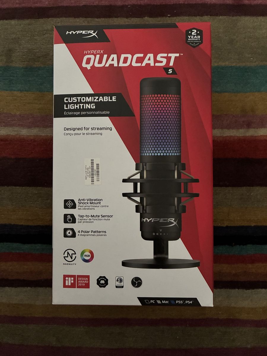 HyperX QuadCast S – RGB USB Condenser Microphone