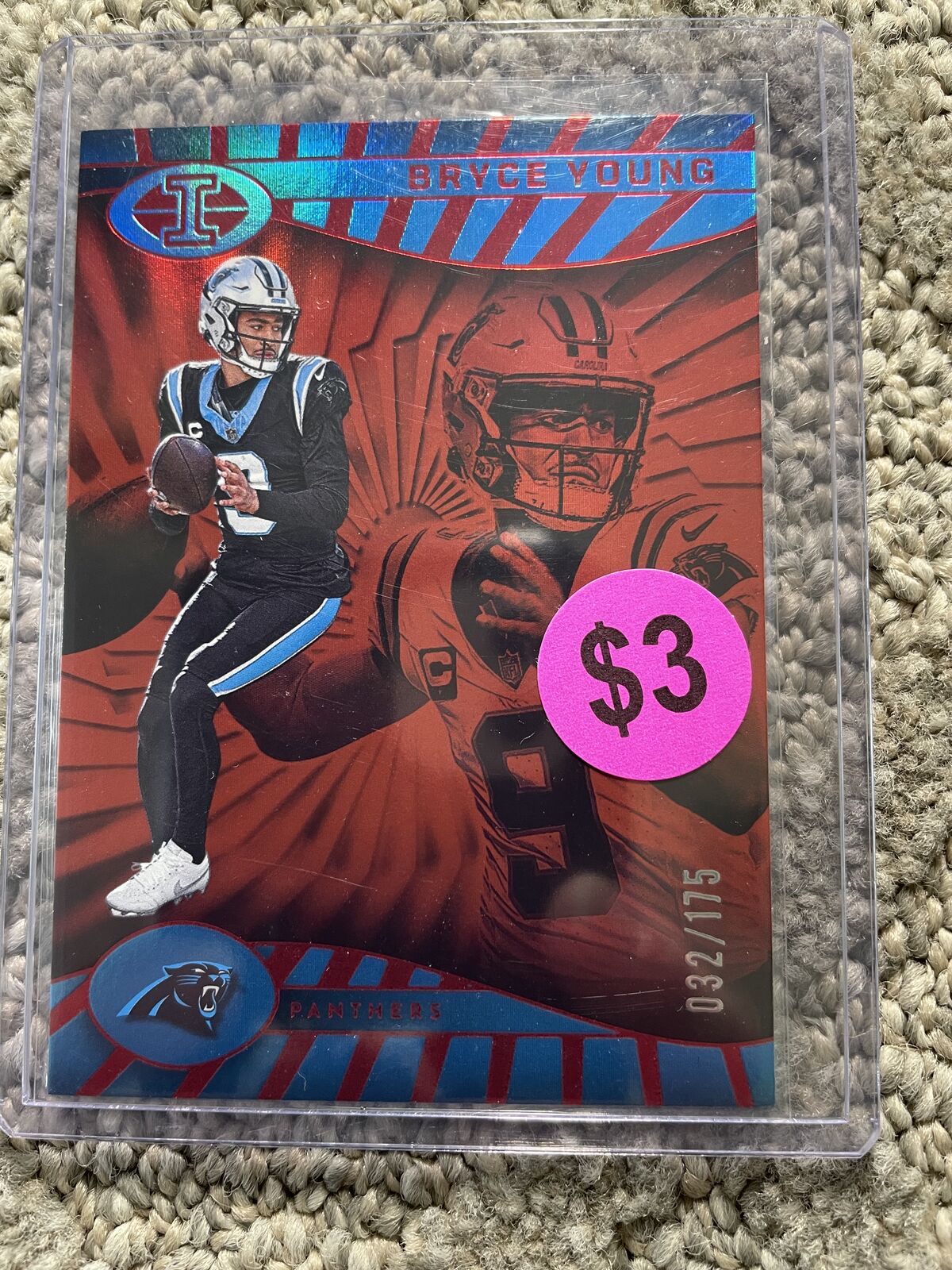 Carolina Panthers trading cards $3-