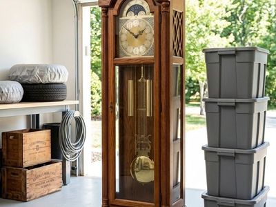 Ridgeway The St. Clair (1990) Country Oak Grandfather Clock - Immaculate Condition