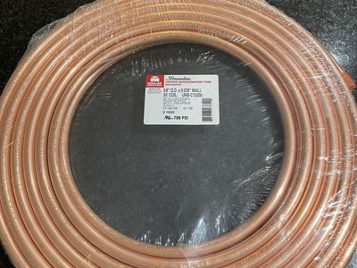 Brand new 50' Refrigerator Copper Tubing 5/8" OD x .035" Wall