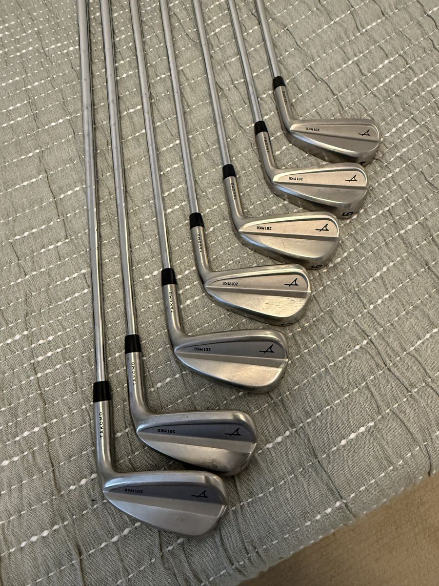 Takomo 201 MKII Irons 4-PW, Stiff KBS Tour Lite Shafts, Right Handed Golf Club Set