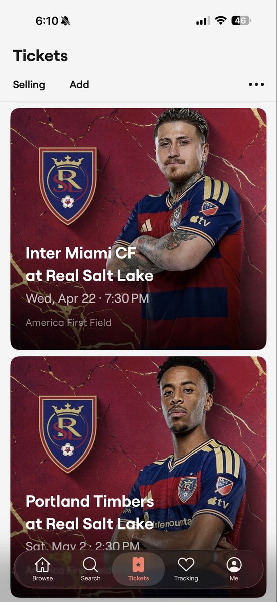 2 Tickets - RSL vs Miami (and Of Course Messi)