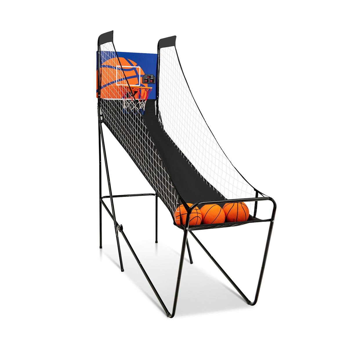 COSTWAY SP37726 Foldable Single Shot Basketball Arcade Game with Electronic Scorer
