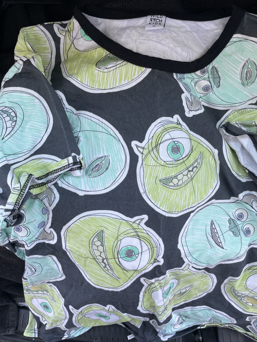 Wild Rich Kids Monsters Inc. Mike & Sulley Long Sleeve Shirt - Girls' XL, Cotton