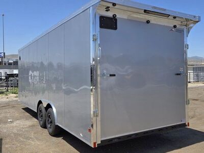 8.5x24 American Hauler Mach Enclosed Car Hauler Trailer - 7'6" Interior - 10K GVWR Rear Spoiler w/ Load Lights