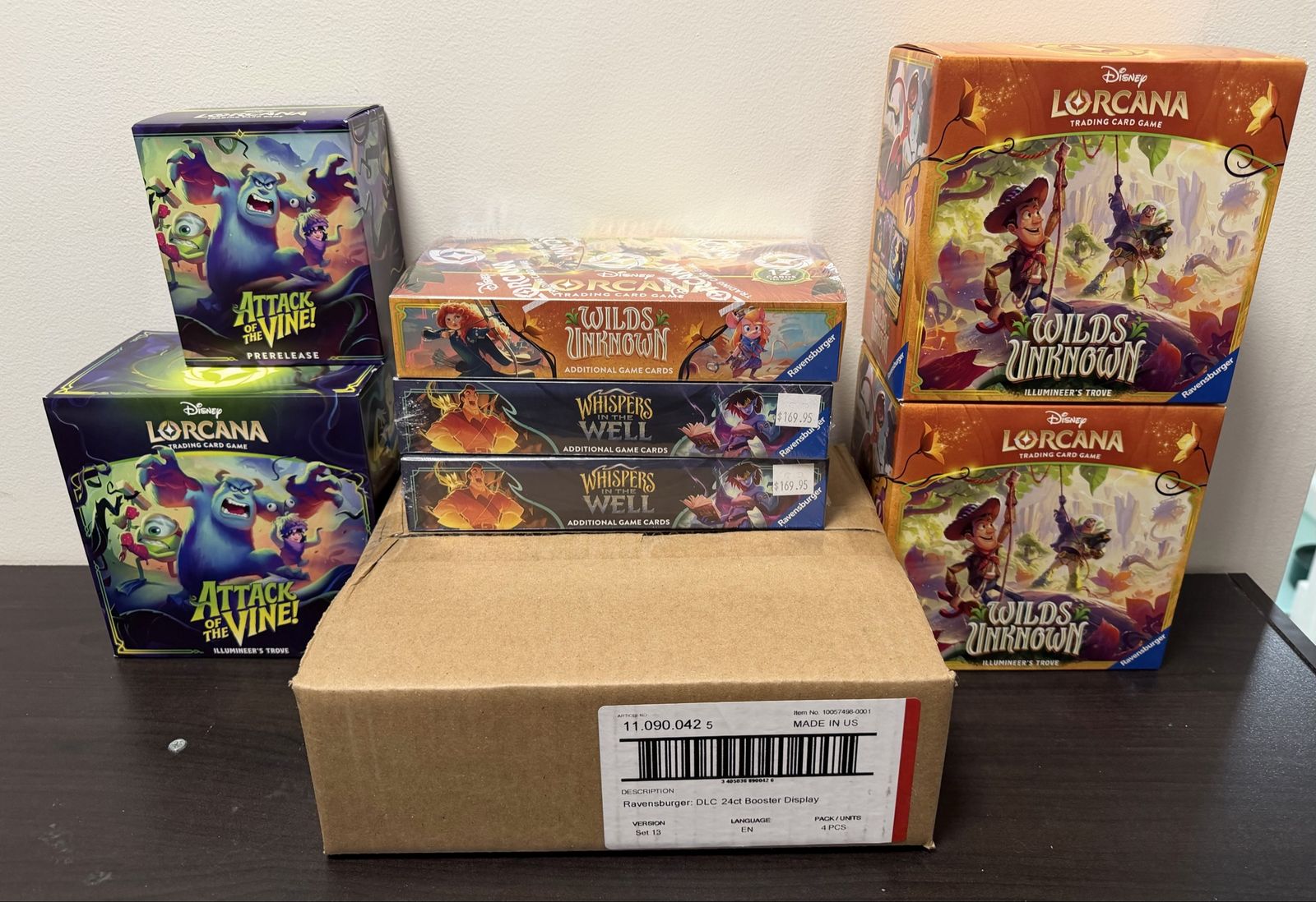 Lorcana cards sealed case booster box trove prerelease kit