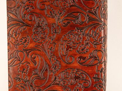 Red/brown Flower Leather Journal