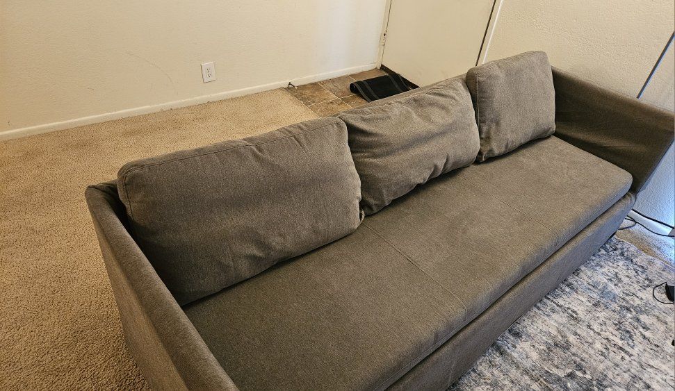 Couch sofa grey 84in, good condition $70 OBO
