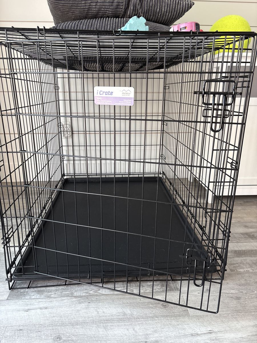 Big Dog Crate - Black, Size 42" L x 28" W x 30" H - Pet Training