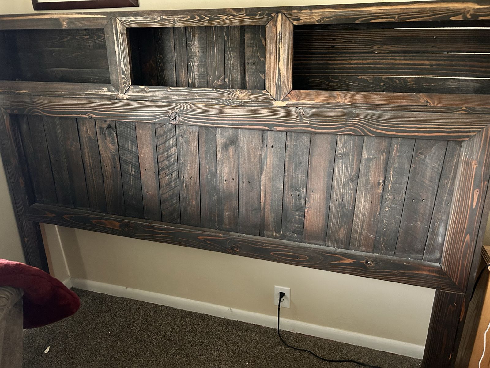 Wooden king size headboard