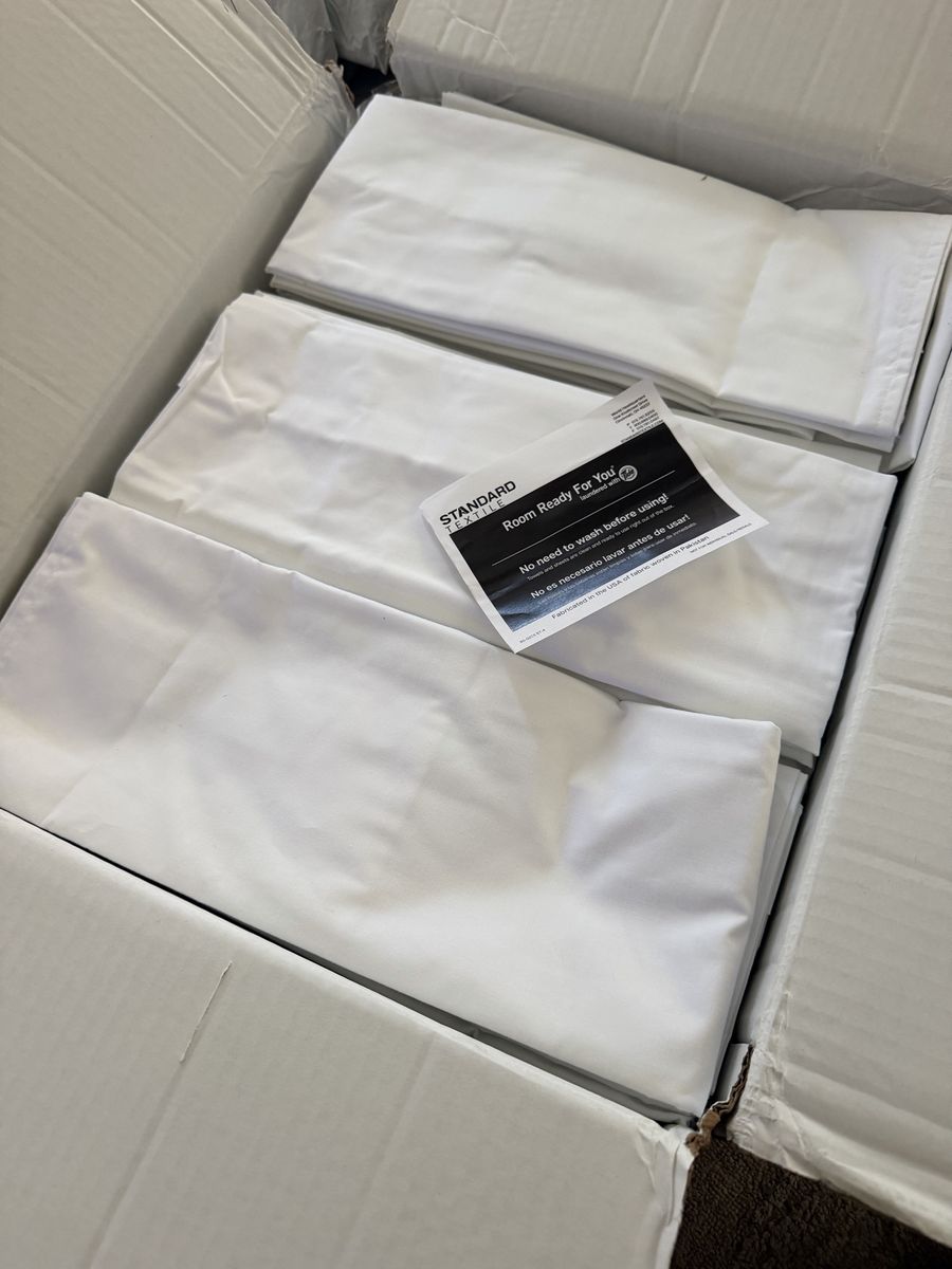 Brand new! The standard 20” × 30” pillowcase size Queen  100 pcs