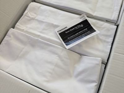 Brand new! The standard 20” × 30” pillowcase size Queen 100 pcs