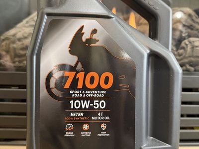 New Motul 7100 10W-50 motorcycle oil