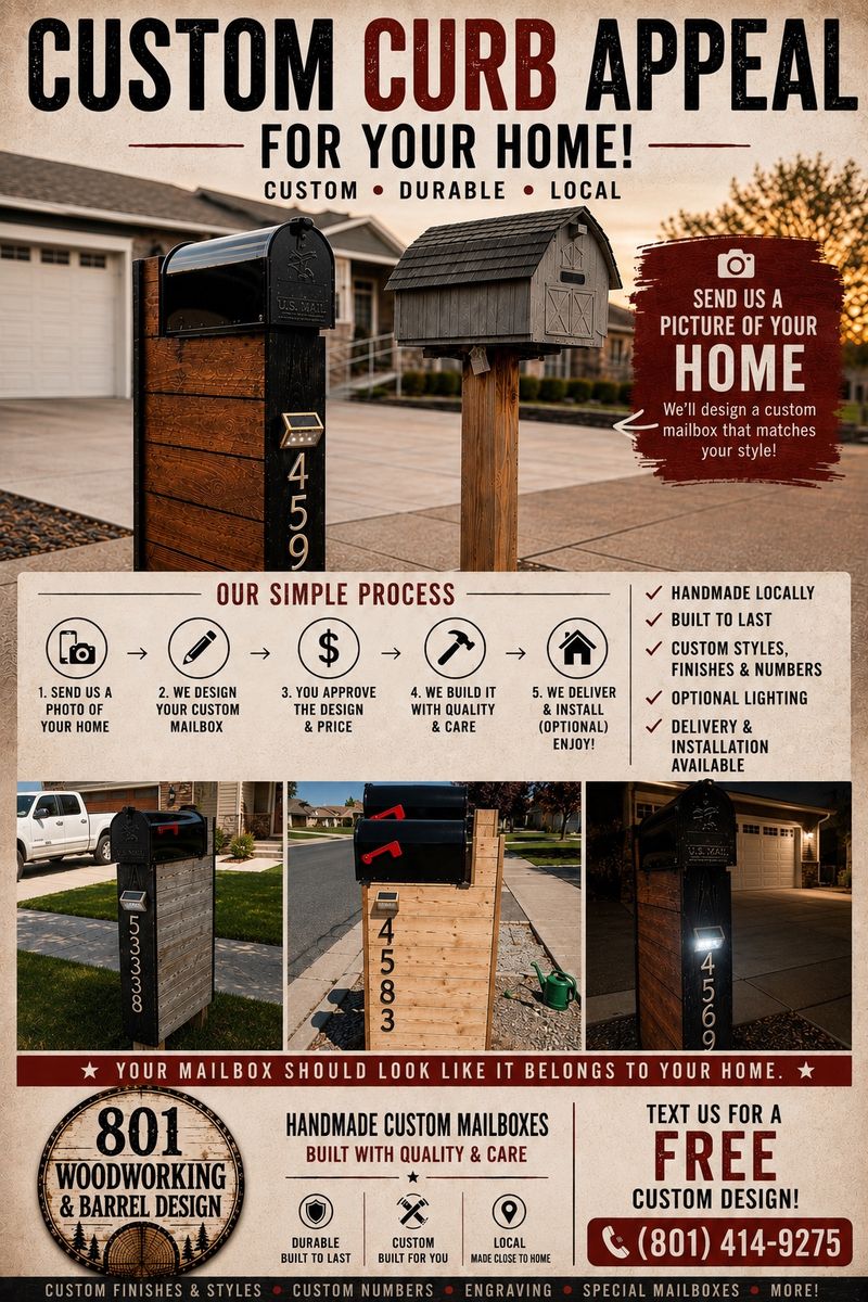  Custom mailbox stand w/ mailbox