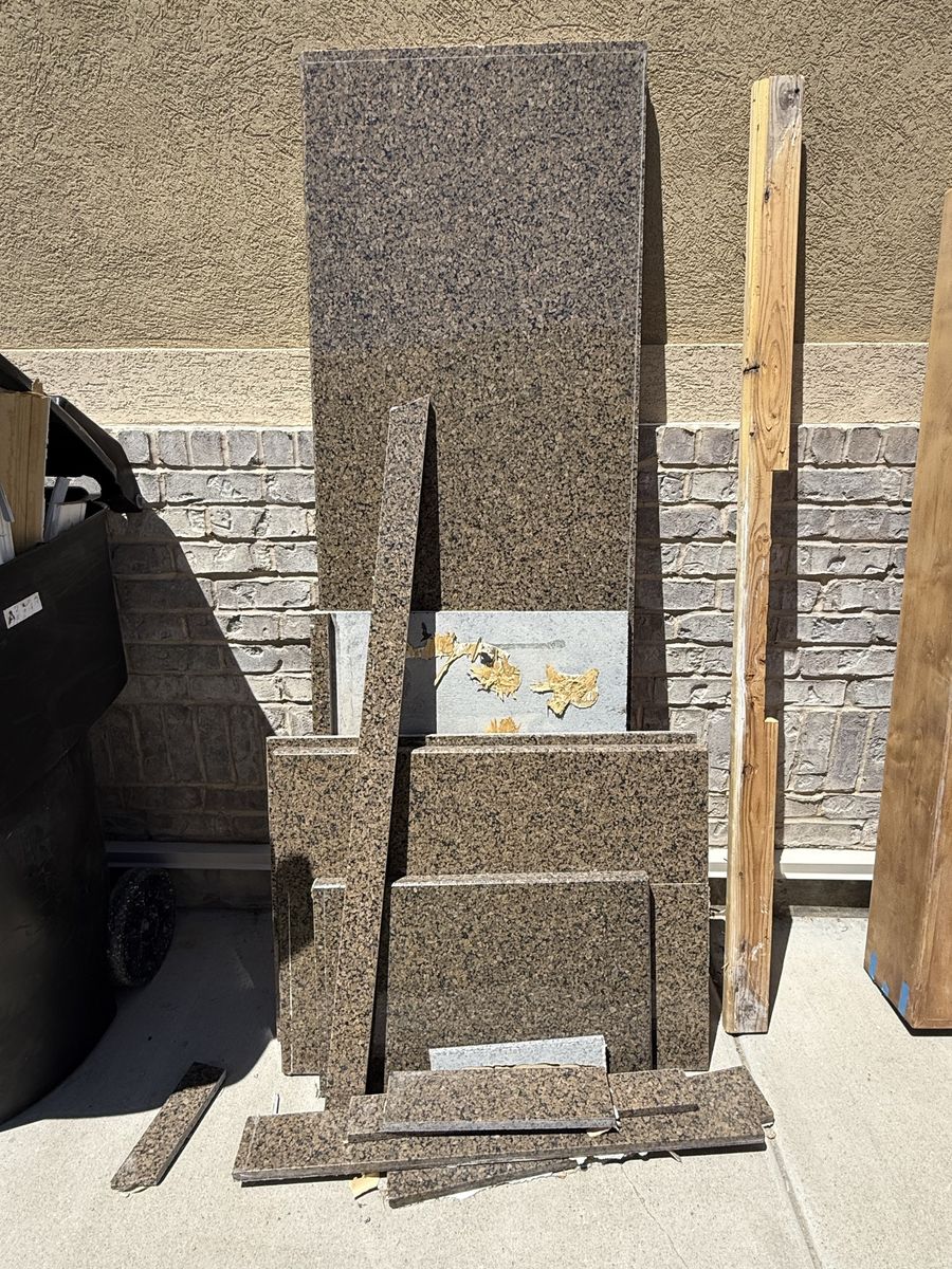 Granite counter pieces