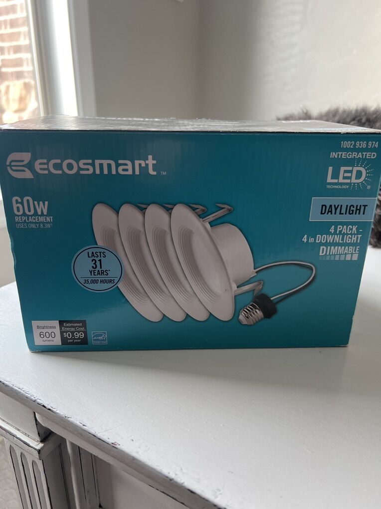 New 4 Pack 4 Inch Recessed Lighting Can Lights