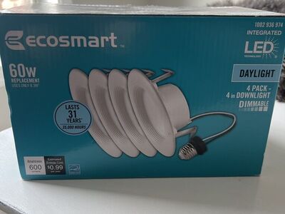 New 4 Pack 4 Inch Recessed Lighting Can Lights