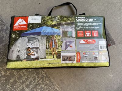Ozark Trail Connectent 4-Person Tent - Connects to Canopy for Camping, Beach, Outdoor